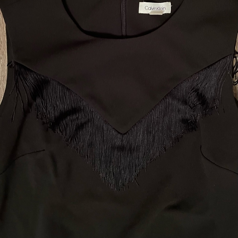 Calvin Klein Fringe Sheath Dress Size 2 4 8 & 10 - Picture 11 of 11